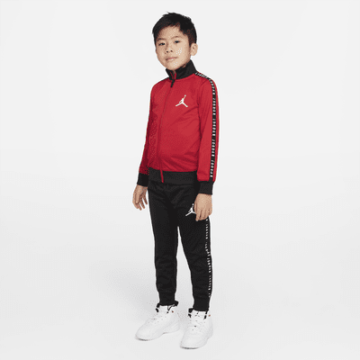 Red and black jordan tracksuit discount